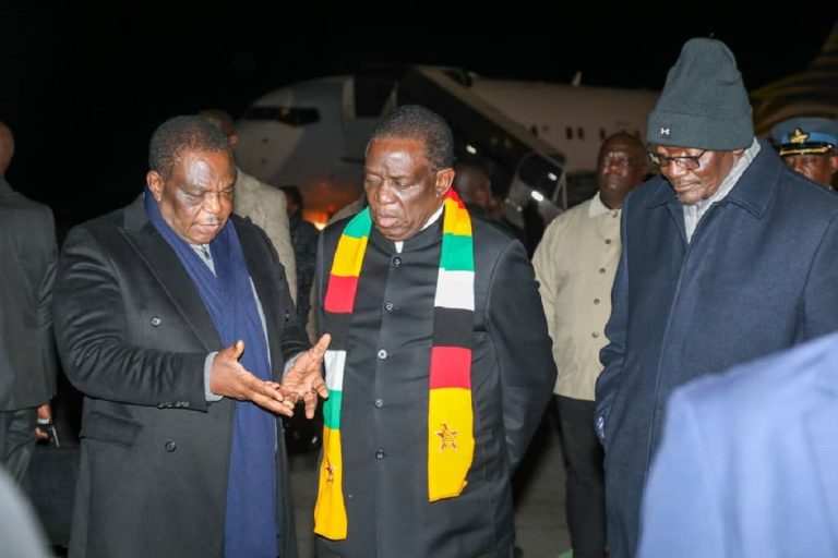 Mnangagwa Returns from Diplomatic Tour, Greeted by Top Officials in Early Morning Arrival