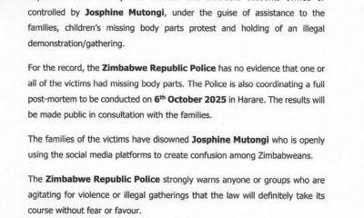 ZRP Warns Against Exploiting Kuwadzana Tragedy