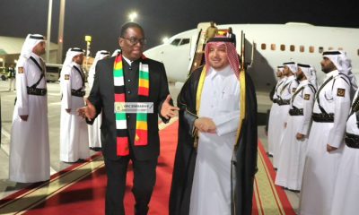 President Mnangagwa Arrives in Doha for Second World Summit on Social Development