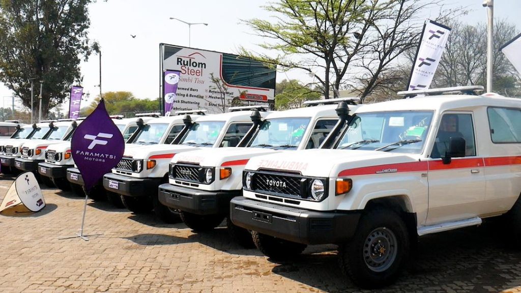 Wicknell Chivayo Donates Ambulances