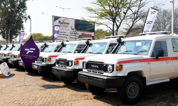 Wicknell Chivayo Donates Ambulances
