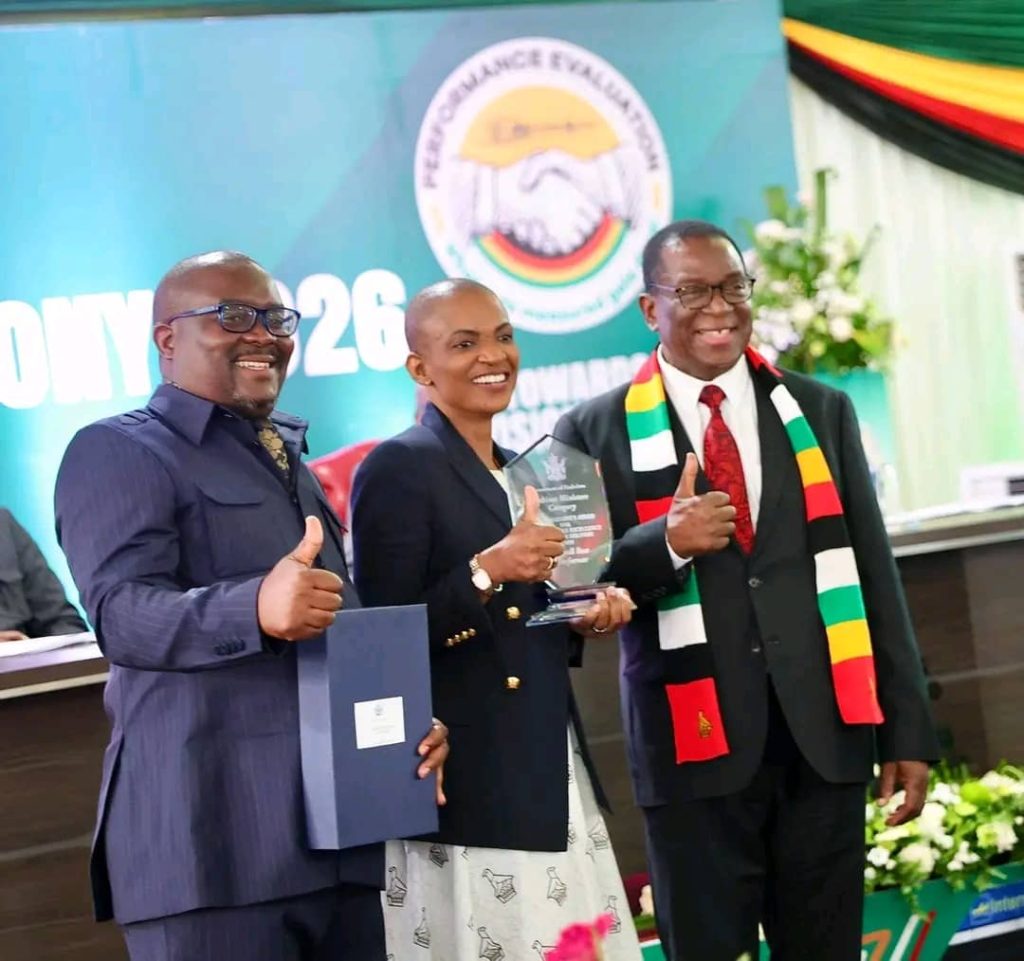 President Emmerson Mnangagwa honoured the Minister of Tourism and Hospitality Industry, Hon. Barbara Rwodzi, as the Overall Best Performing Cabinet Minister
