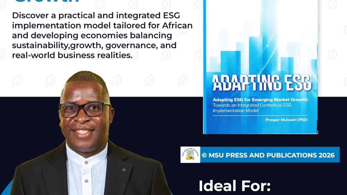 Zim Scholar Challenges Global ESG Model, Calls for African-Centred Sustainability Framework