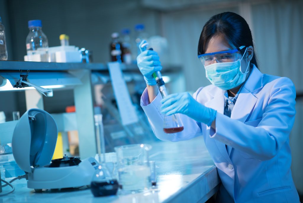 Scientists conduct advanced medical research in a laboratory in China, as the country continues to make significant strides in academic and scientific innovation.