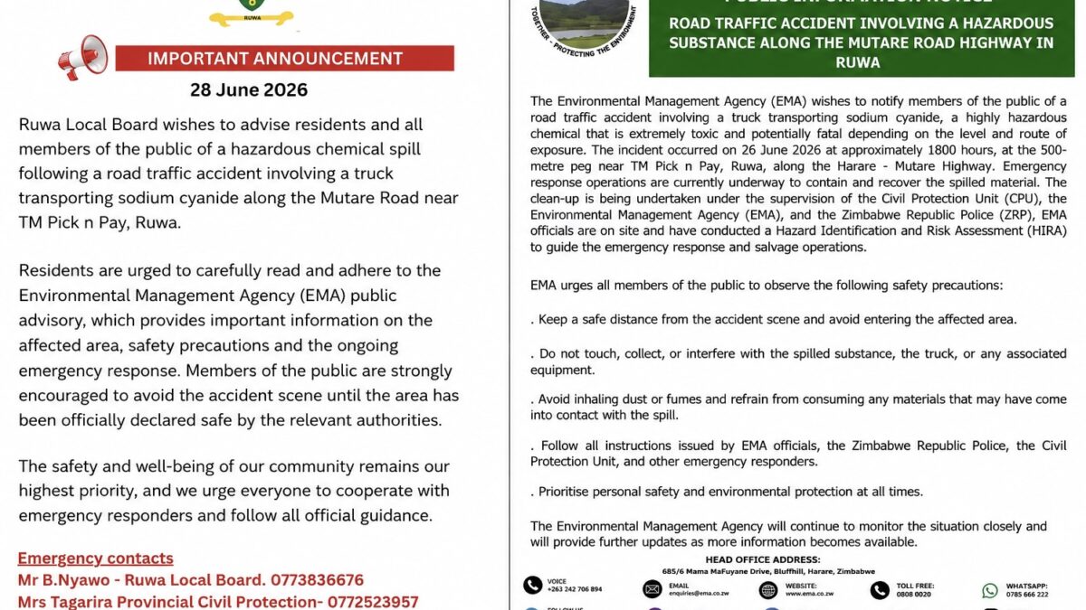 CYANIDE SCARE ROCKS RUWA