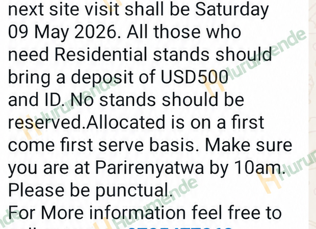 Gilstone Housing Scam Targets Parirenyatwa Staff, Demands US$500