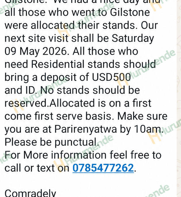 Gilstone Housing Scam Targets Parirenyatwa Staff, Demands US$500