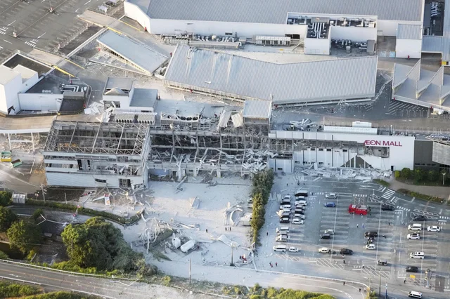 Earthquake Strikes Southwest Japan, Trapping Individuals in Shopping Center