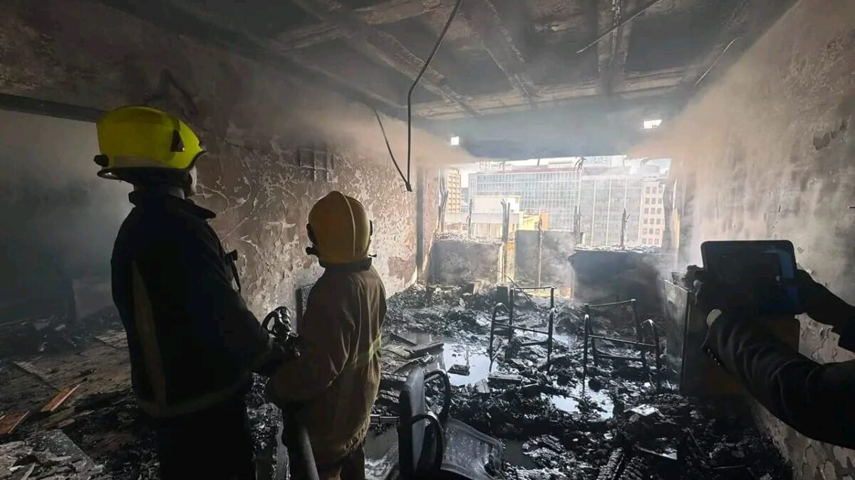 Fire Brigade Puts Out Fire in CBD