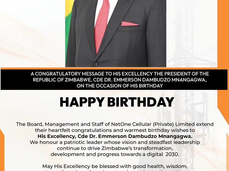 NetOne Celebrates President Mnangagwa On His Birthday